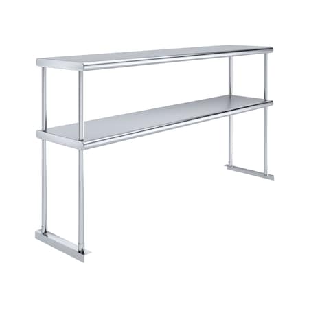 Amgood 14 in. x 60 in. AmGood Stainless Steel Double Deck Over Shelf DOS-1460-Z
